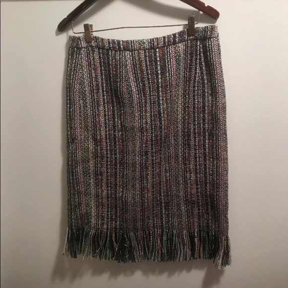 New sz 14 Anthropologie multicolor tweed skirt - Picture 3 of 10